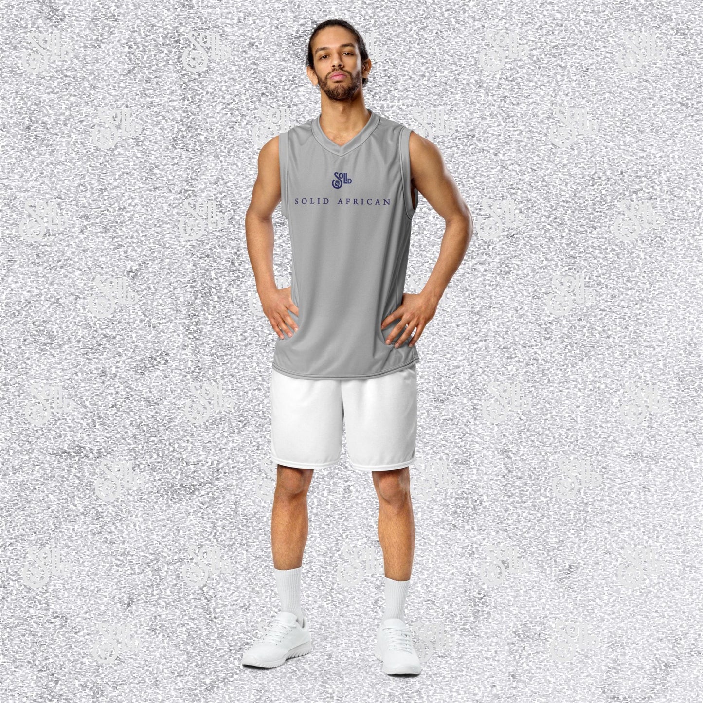 Recycled Grey Unisex basketball Jersey