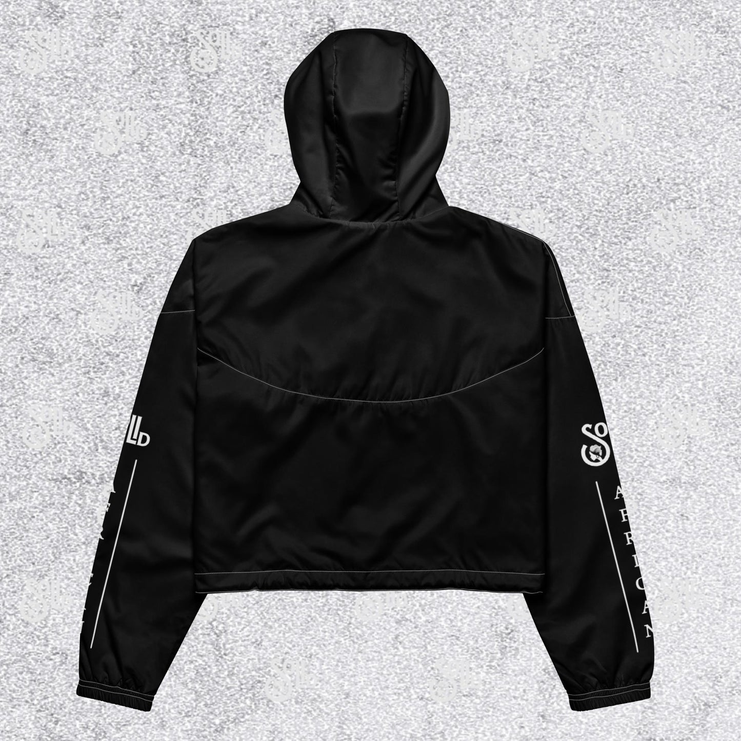 Women’s Black Cropped Windbreaker