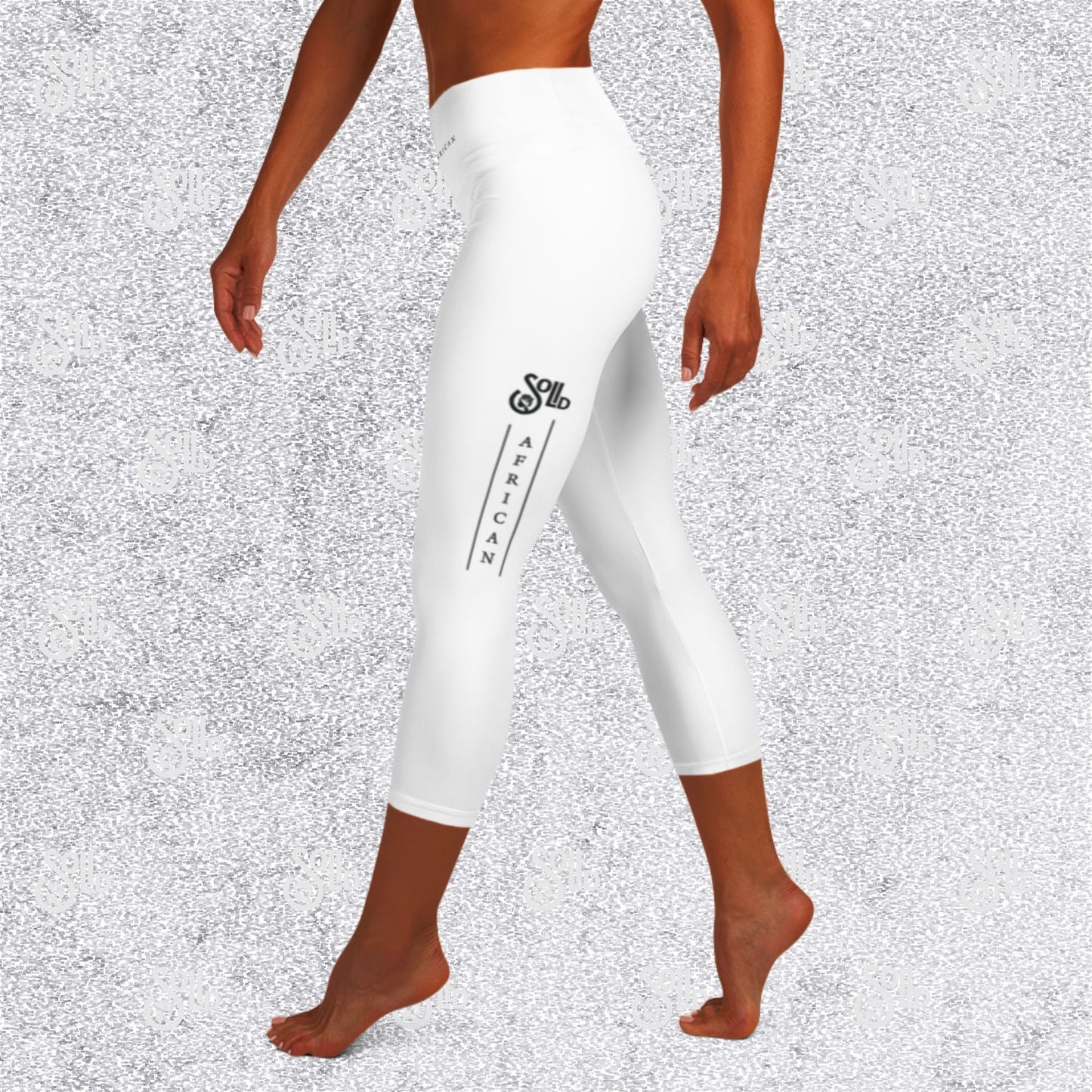 Solid African Yoga Capri Leggings