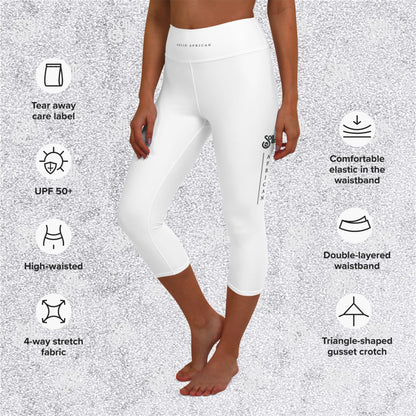 Solid African Yoga Capri Leggings