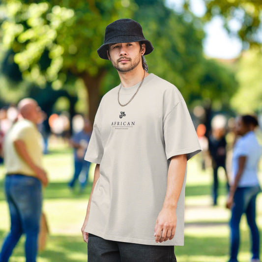 Solid African Oversized faded T-shirt